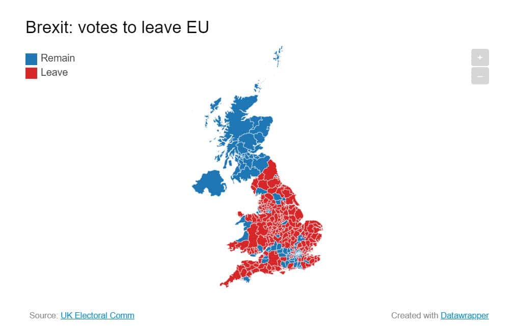 Brexit votes to leave EU