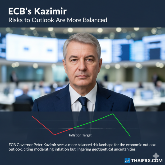 ECB: ความเสี่ยงต่อแนวโน้มเศรษฐกิจเริ่มมีความสมดุลมากขึ้น