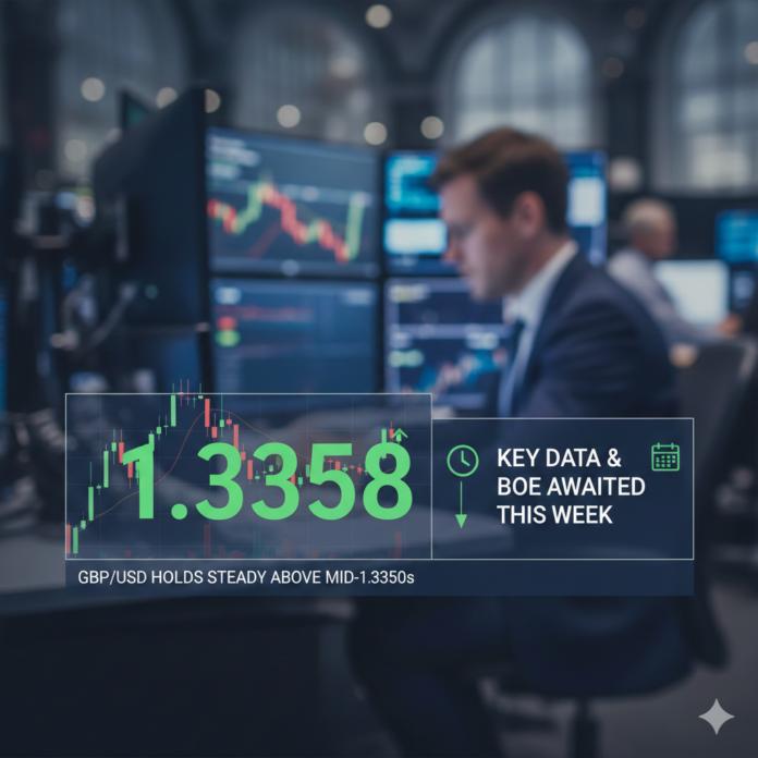 GBP/USD ทรงตัวเหนือระดับกลาง 1.3350 เนื่องจากเทรดเดอร์รอข้อมูลสำคัญและการประกาศจากธนาคารกลางอังกฤษในสัปดาห์นี้