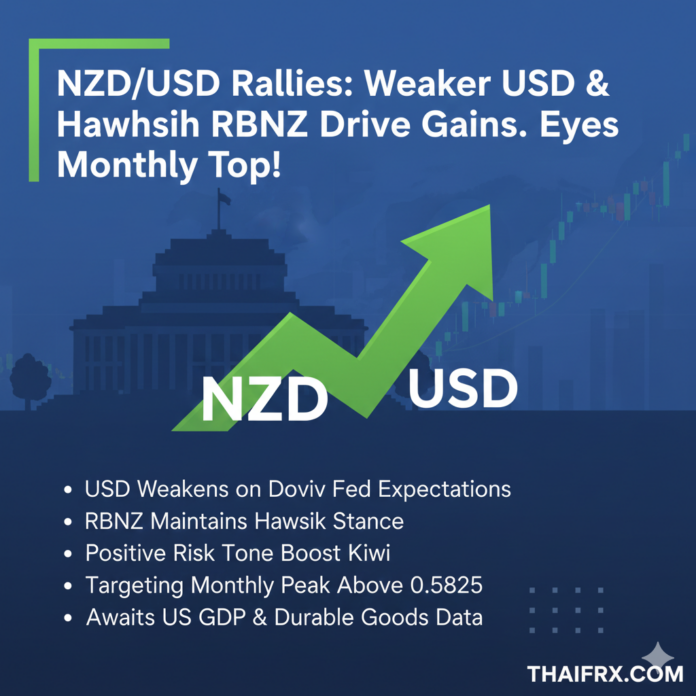 NZD/USD พุ่งแตะ 0.5825-0.5830: เป้าหมายถัดไปคือจุดสูงสุดรอบเดือน