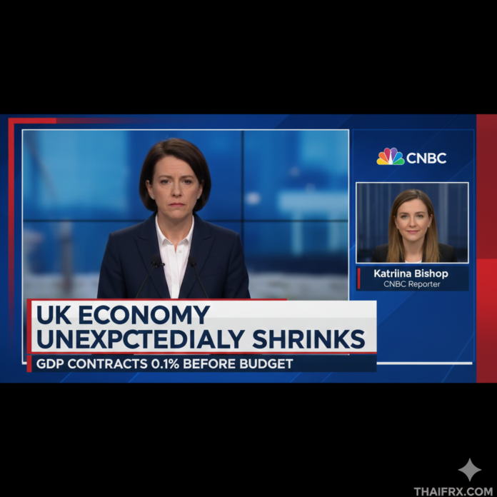 เศรษฐกิจสหราชอาณาจักรหดตัวอย่างไม่คาดคิดก่อนการแถลงงบประมาณ