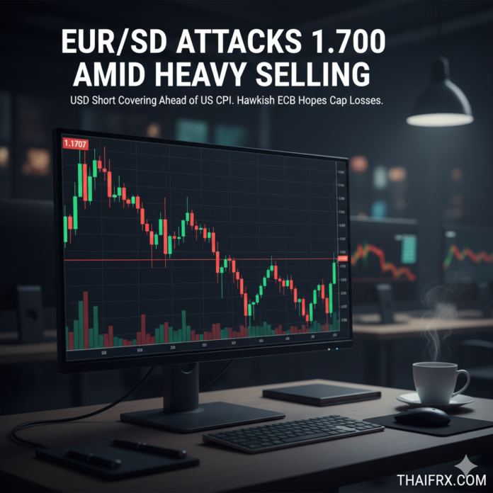 EUR/USD: ยูโรเผชิญแรงขายกดดันเข้าใกล้ระดับ 1.1700