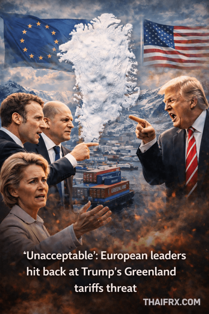 'ยอมรับไม่ได้': ผู้นำยุโรปตอบโต้คำขู่ของทรัมป์เรื่องการเก็บภาษีนำเข้า จากกรณีกรีนแลนด์