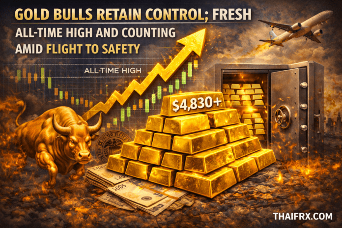 ราคาทองคำยังคงทำสถิติสูงสุดตลอดกาลครั้งใหม่ และ ยังคงเพิ่มขึ้นอย่างต่อเนื่อง ท่ามกลางกระแสการแห่ซื้อสินทรัพย์ปลอดภัย
