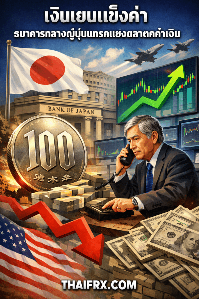ค่าเงินเยนแข็งค่ามาก boj กำลังเข้าแทรกแซงค่าเงิน