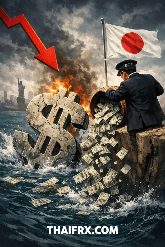 ค่าเงินดอลล่าห์สหรัฐอ่อนค่าลงมาก สาเหตุหลัก มาจาก คาดการณ์การแทรกแซงตลาด (Intervention) ของทางการญี่ปุ่น