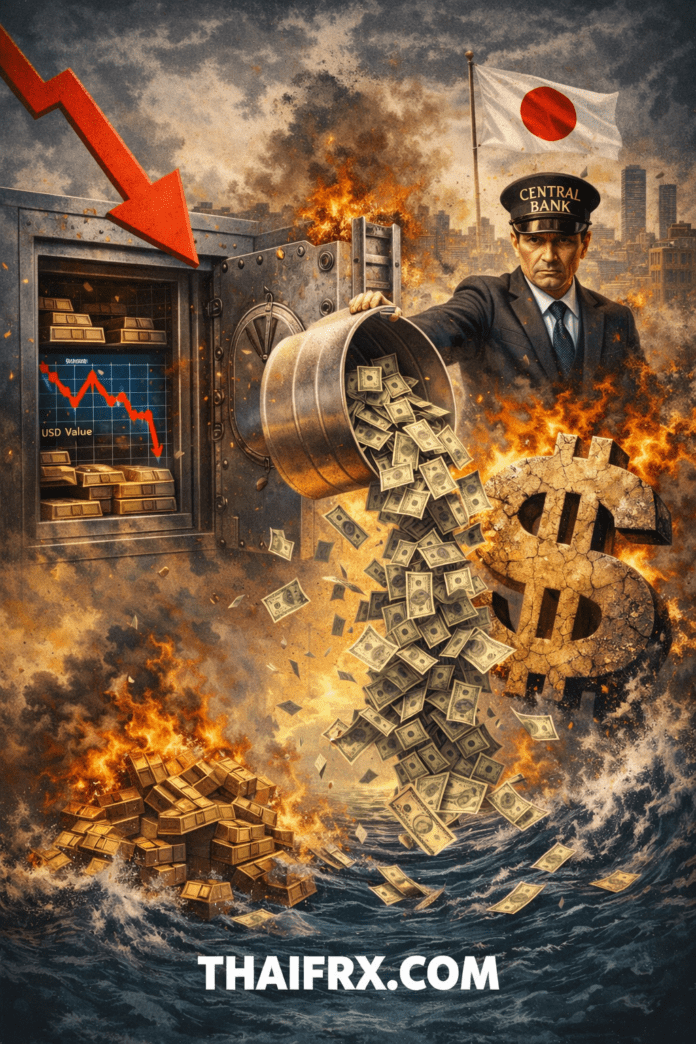 การที่ธนาคารกลางตัดสินใจ ขายดอลลาร์จากทุนสำรองระหว่างประเทศ (Foreign Exchange Intervention) ทำให้เกิดอะไรขึ้น