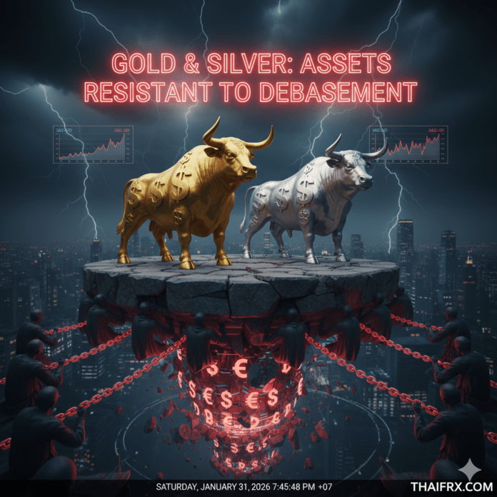 ราคาทองคำและเงินในฐานะสินทรัพย์ต้าน Debasement (การด้อยค่าของเงินตรา)