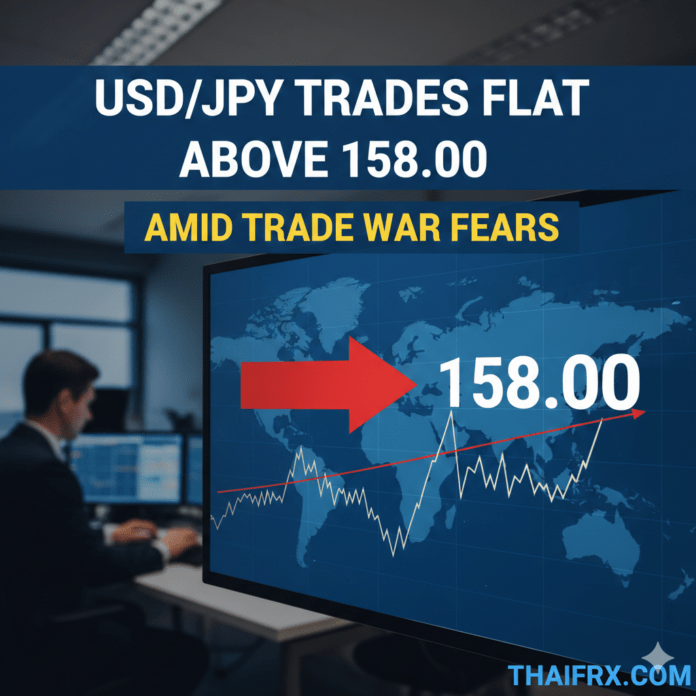 USD/JPY ทรงตัวเหนือ 158.00 ท่ามกลางความกังวลเกี่ยวกับสงครามการค้า