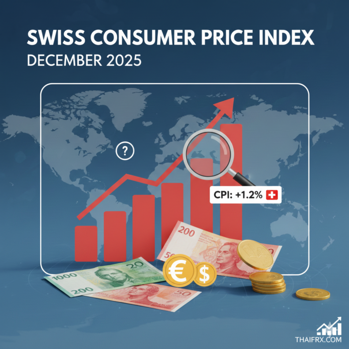 ข้อมูลดัชนีราคาผู้บริโภค (CPI) ของสวิตเซอร์แลนด์ ประจำเดือนธันวาคม 2025
