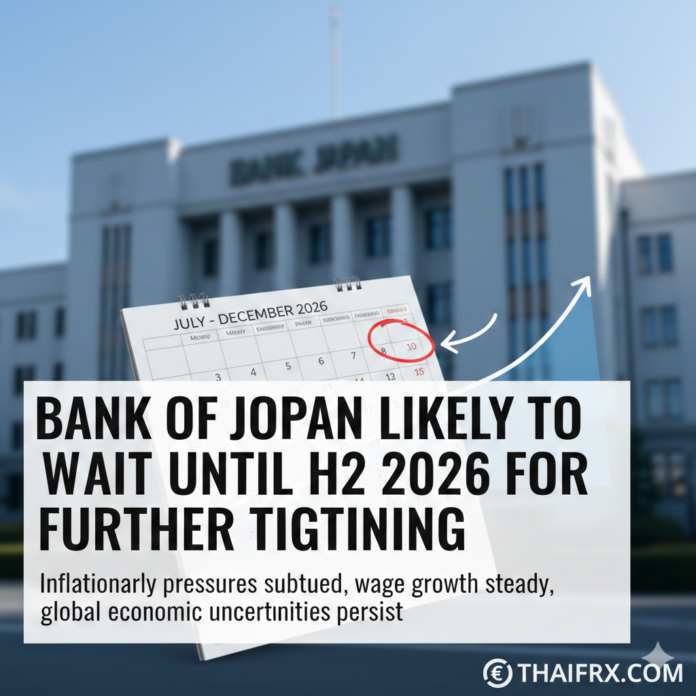 ทำไมธนาคารกลางญี่ปุ่น (BoJ) อาจรอถึงครึ่งหลังปี 2026 ก่อนกระชับนโยบายอีกครั้ง