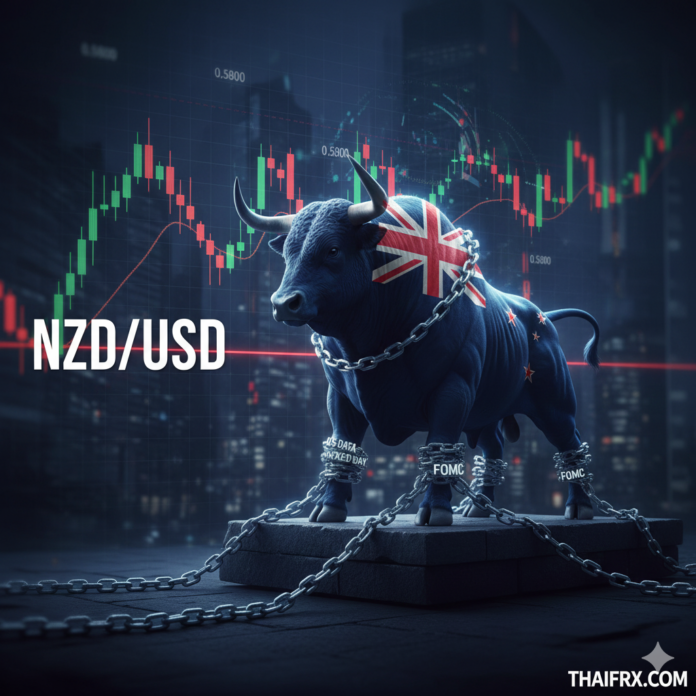 NZD/USD พักตัวใต้ระดับ 0.5800 ก่อนเผชิญมรสุมตัวเลขเศรษฐกิจสหรัฐฯ