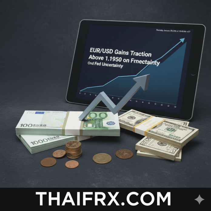 EUR/USD แข็งค่าขึ้นเหนือ 1.1950 จากความไม่แน่นอนของเฟด