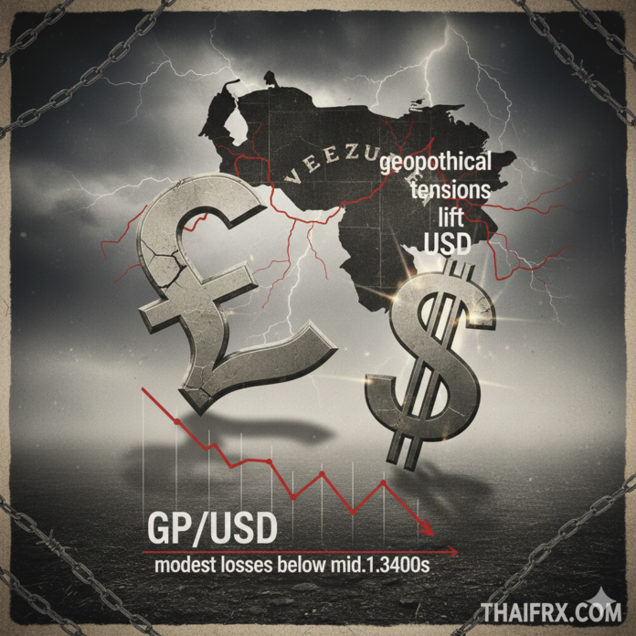 สรุปภาพรวม: GBP/USD อ่อนแรงลงเล็กน้อย ต่ำกว่าระดับ 1.3400 กลางๆ ท่ามกลางแรงหนุนของดอลลาร์จากความตึงเครียดทางภูมิรัฐศาสตร์