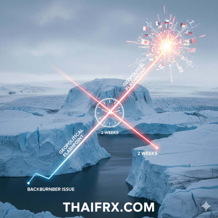 กรีนแลนด์เปลี่ยนจากประเด็นรองกลายเป็นจุดปะทะทางภูมิศาสตร์การเมืองในเวลาเพียง 2 สัปดาห์