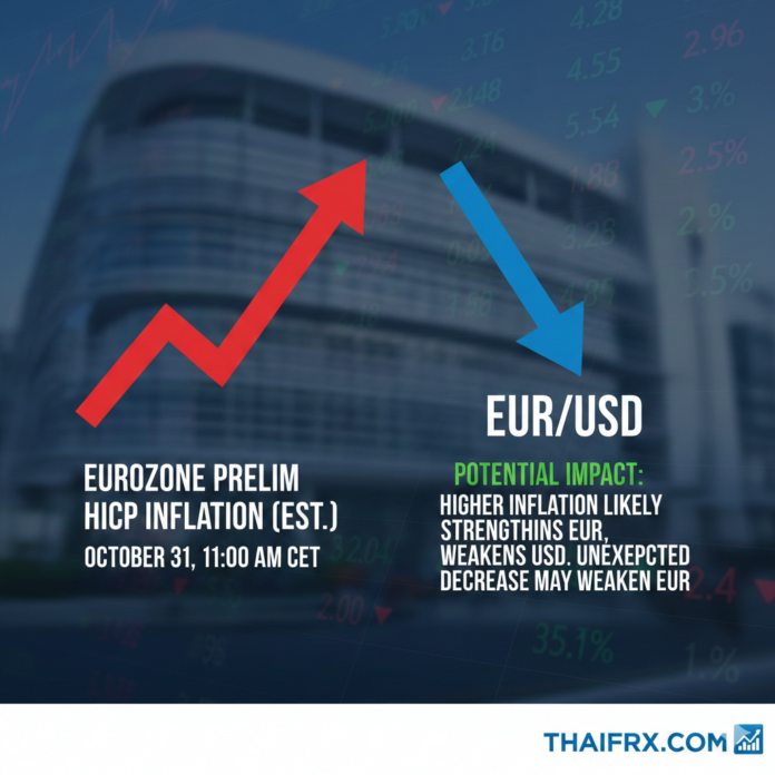 Eurozone Preliminary HICP ผลกระทบต่อคู่เงิน EUR/USD
