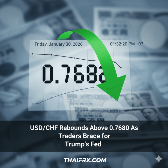 USD/CHF ฟื้นตัวแตะ 0.7682 ท่ามกลางการรอคอยการประกาศชื่อประธานธนาคารกลางสหรัฐฯ (Fed) คนใหม่