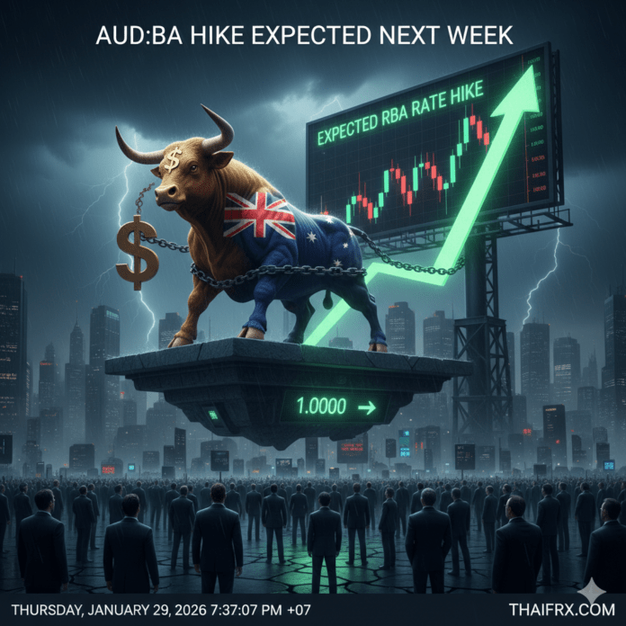 ธนาคารกลางออสเตรเลีย (RBA) คาดการณ์: ขึ้นดอกเบี้ย 0.25% สู่ระดับ 3.85% สัปดาห์หน้า