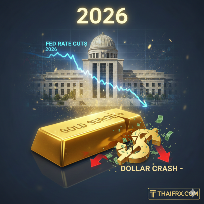 วิกฤตแรงงานบีบ Fed ลดดอกเบี้ยแรงปี 2026: ปัจจัยหนุนทองคำและจุดเปลี่ยนดอลลาร์