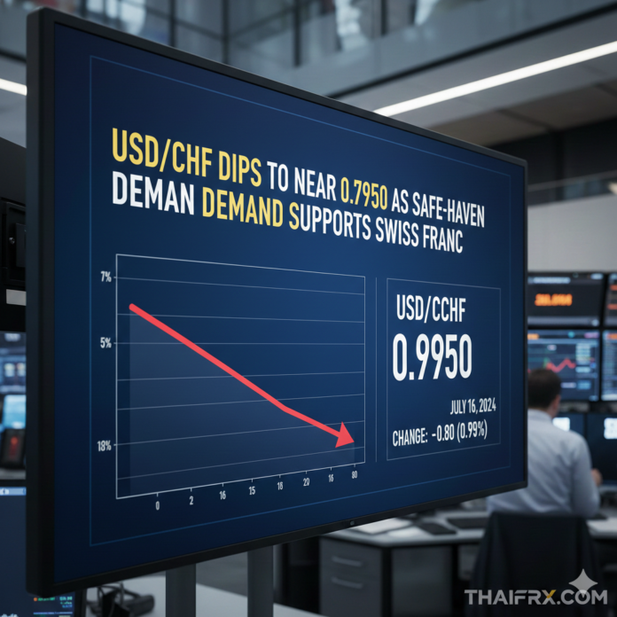 USD/CHF ร่วงใกล้ระดับ 0.7950 ขณะที่ความต้องการสินทรัพย์ปลอดภัยหนุนเงินฟรังก์สวิส