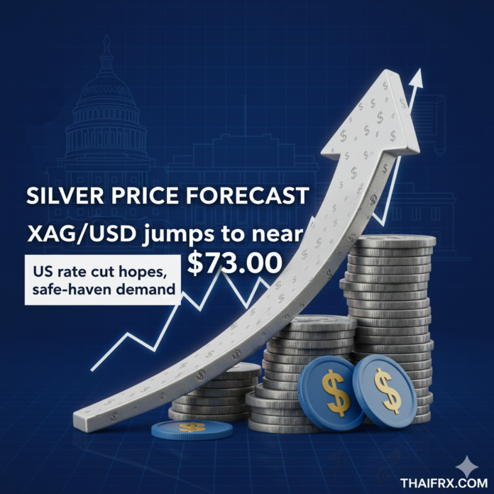 พยากรณ์ราคาเงิน: XAG/USD พุ่งขึ้นใกล้ $73.00 จากความหวังการลดอัตราดอกเบี้ยสหรัฐฯ และความต้องการสินทรัพย์ปลอดภัย