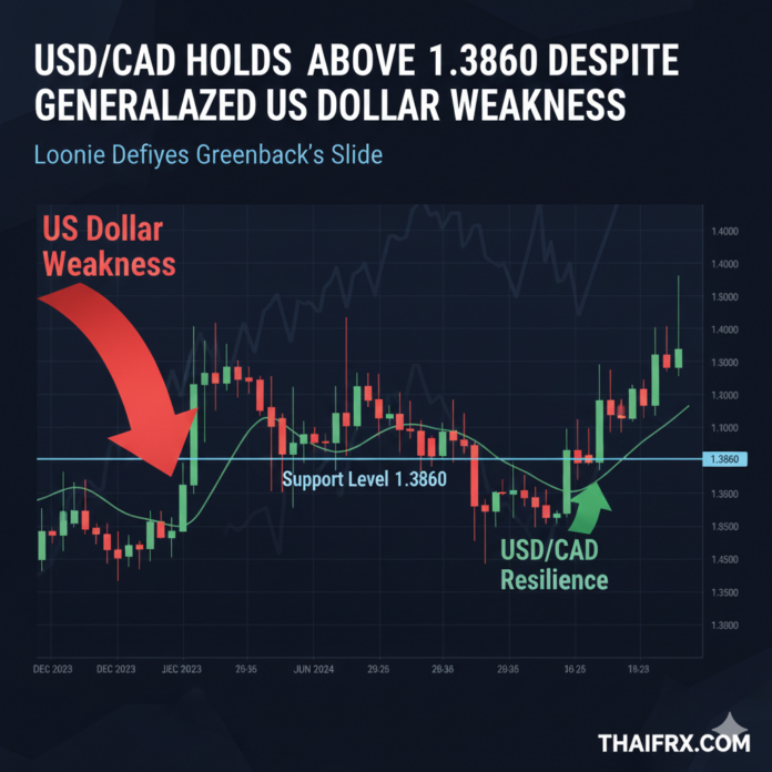 USD/CAD ยืนเหนือ 1.3860: ดอลลาร์แคนาดาอ่อนแอตามราคาน้ำมัน