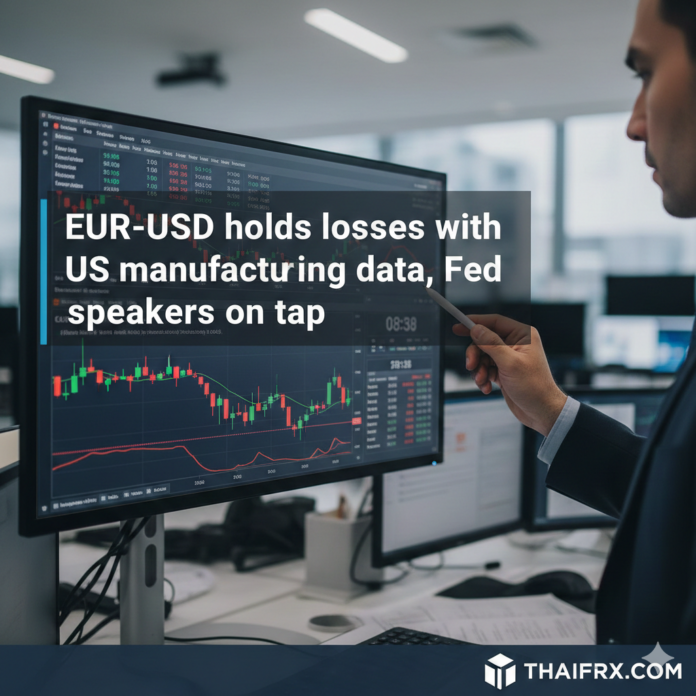 EUR/USD ยังอ่อนค่า ท่ามกลางข้อมูลภาคการผลิตสหรัฐฯ และถ้อยแถลงของเจ้าหน้าที่เฟด