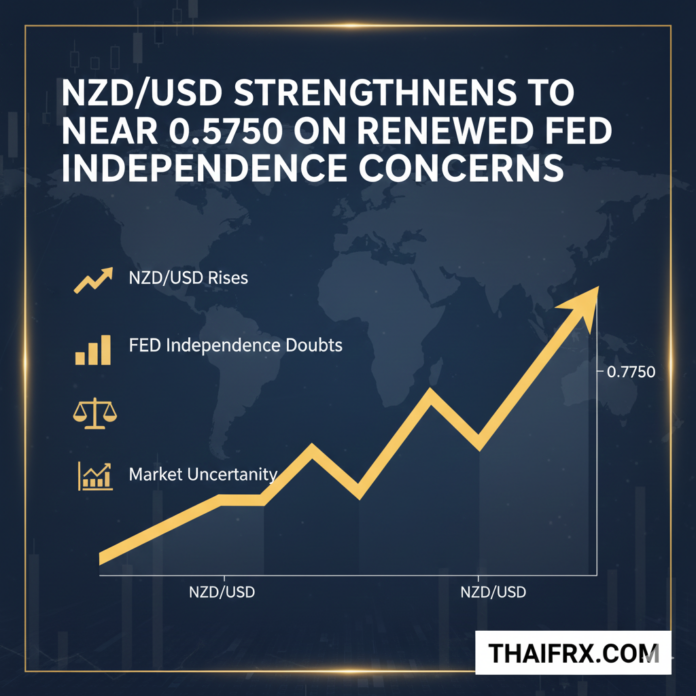 NZD/USD พุ่งแตะระดับ 0.5750 หลังดอลลาร์เผชิญวิกฤตความเชื่อมั่น และท่าที Hawkish จาก RBNZ