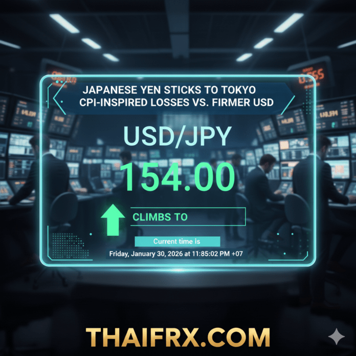 USD/JPY ดีดตัวทะลุระดับ 154.00 ขึ้นไปอย่างร้อนแรง หลังการฟื้นตัวของดอลลาร์สหรัฐ