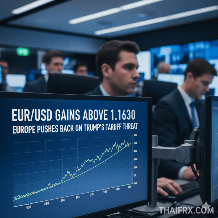 EUR/USD แข็งค่าขึ้นเหนือ 1.1630 เนื่องจากยุโรปตอบโต้คำขู่เรื่องภาษีของทรัมป์