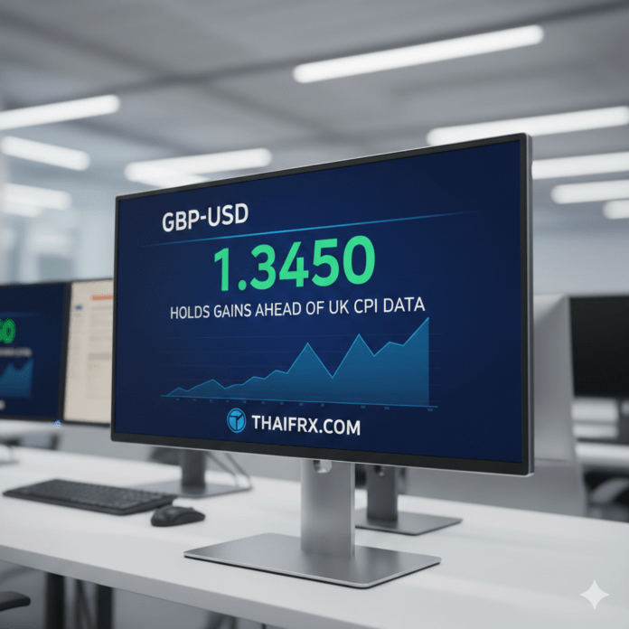 GBP/USD รักษาระดับใกล้ 1.3450 ก่อนการประกาศข้อมูลดัชนีราคาผู้บริโภคของสหราชอาณาจักร
