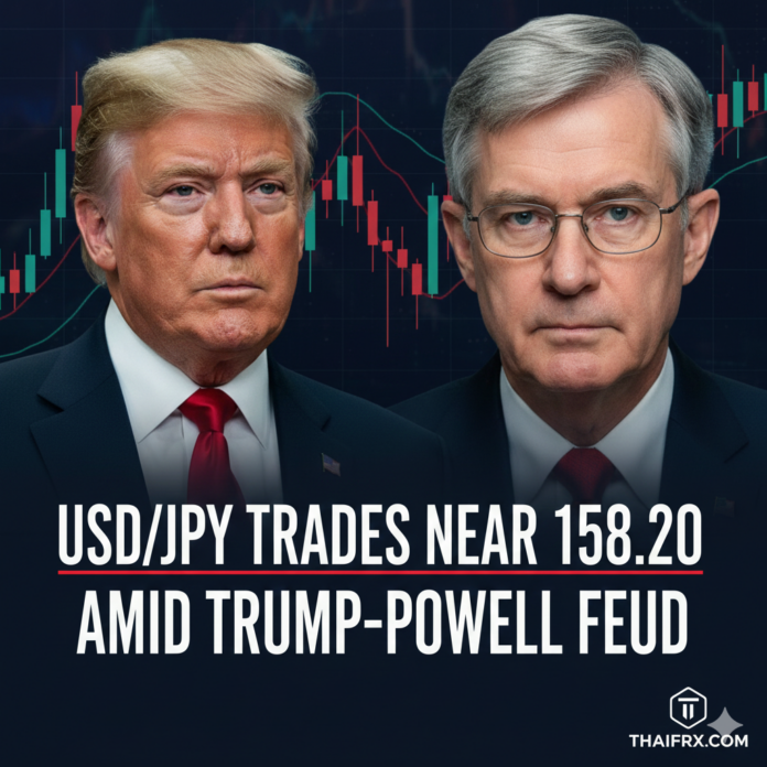 USD/JPY พุ่งแตะระดับสูงสุดของปีที่ 158.38 ท่ามกลางวิกฤตความเชื่อมั่น Fed และการเมืองญี่ปุ่น