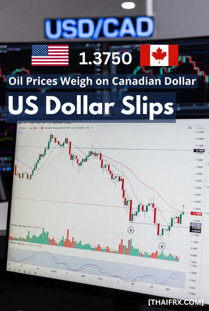 USD/CAD ทรงตัวใกล้ 1.3750 ขณะที่ดอลลาร์อ่อนค่าและน้ำมันกดดันค่าเงินแคนาดา