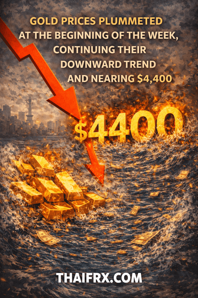 ราคาทองคำ ร่วงหนักต้นสัปดาห์ ราคายังคง 