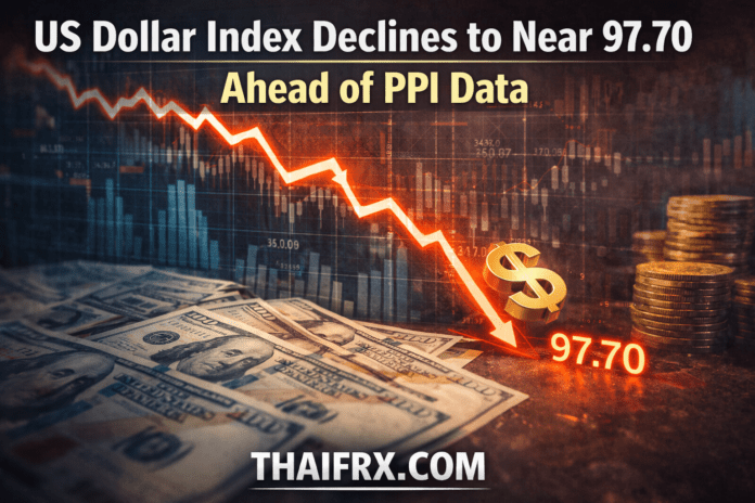 ดัชนีดอลลาร์สหรัฐ (DXY) เคลื่อนไหวใกล้ระดับ 97.65 - 97.70 ก่อนการประกาศตัวเลขดัชนีราคาผู้ผลิต (PPI)