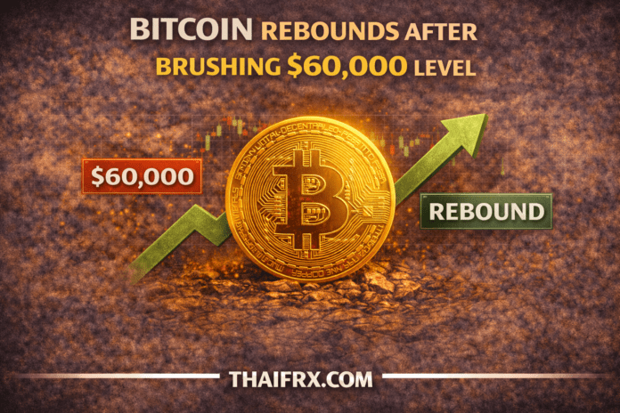 ราคา Bitcoin (BTC) เผชิญกับความผันผวนอย่างรุนแรง ฟื้นตัวหลังจากแตะระดับ 60,000 ดอลลาร์