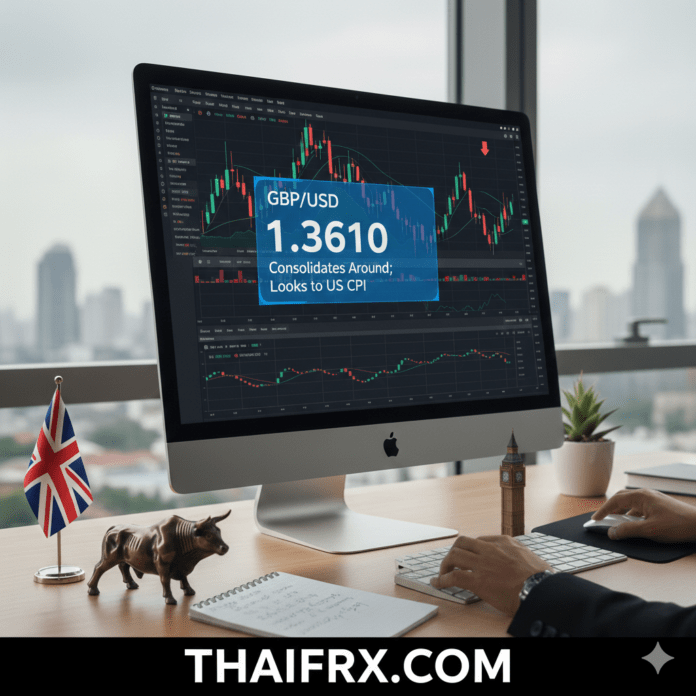 ค่าเงินปอนด์อังกฤษทรงตัวอยู่ที่ประมาณ 1.3610 เมื่อเทียบกับดอลลาร์สหรัฐฯ โดยรอแรงหนุนเพิ่มเติมจากดัชนีราคาผู้บริโภคของสหรัฐฯ (CPI)