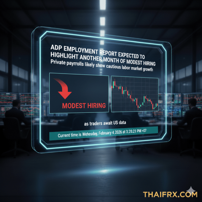 การจ้างงานภาคเอกชนจาก ADP คาดการณ์ว่า 