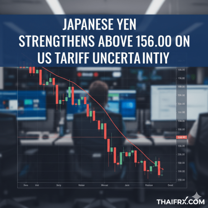 เงินเยน (JPY) เคลื่อนไหวต่ำกว่าระดับ 156.00 อีกครั้ง