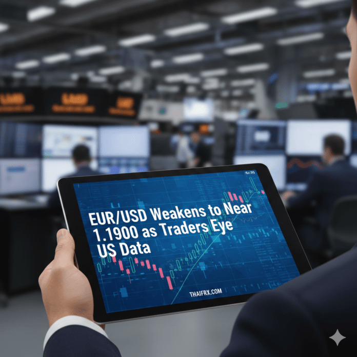 EUR/USD อ่อนค่าลงใกล้ระดับ 1.1900 เนื่องจากนักลงทุนจับตาดูข้อมูลเศรษฐกิจของสหรัฐฯ