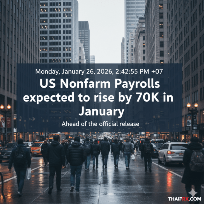 Nonfarm Payrolls (NFP) ตัวเลขคาดการณ์ที่ 70,000 ตำแหน่ง