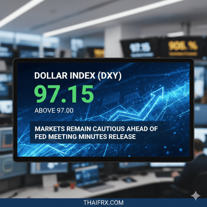 ดัชนีดอลลาร์ (DXY) ทรงตัวเหนือ 97.00: ตลาดระมัดระวังก่อนเผยรายงานประชุมเฟด