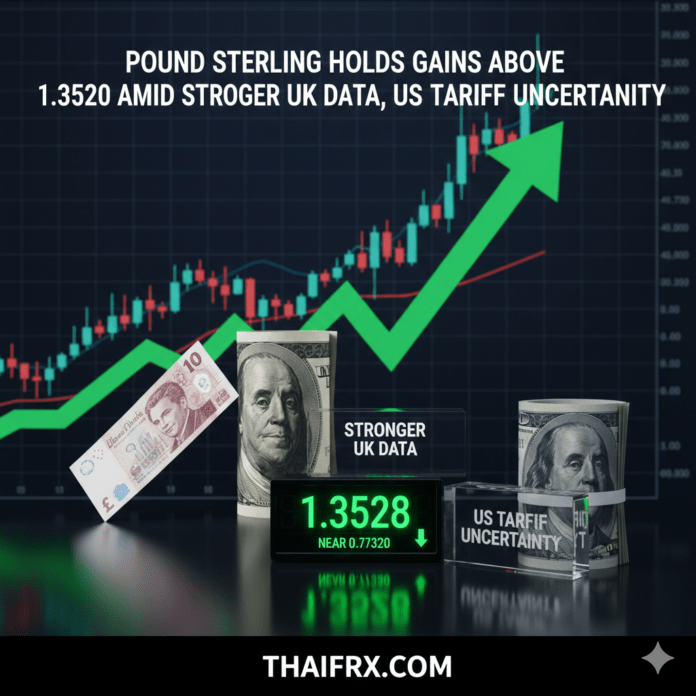 GBP/USD ยังคงรักษาระดับบวกไว้ได้อย่างแข็งแกร่งเหนือระดับ 1.3520 โดยได้รับแรงหนุนจากข้อมูลเศรษฐกิจภายในประเทศที่สดใส