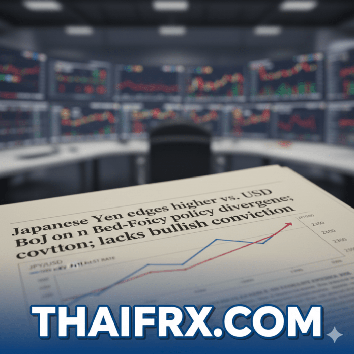 USD/JPY ขยับลงเล็กน้อย: แรงกดดันจากนโยบาย BoJ-Fed ที่สวนทางกัน แต่ยังขาดแรงส่งขาลงที่ชัดเจน