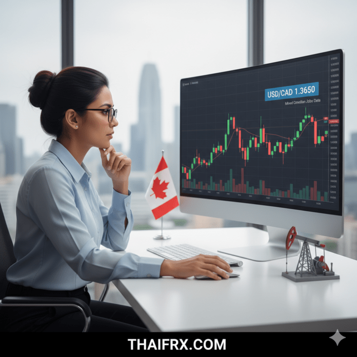 USD/CAD ปรับตัวขึ้นเล็กน้อยใกล้ระดับ 1.3650 ท่ามกลางข้อมูลการจ้างงานของแคนาดาที่ออกมาผสมผสานกัน