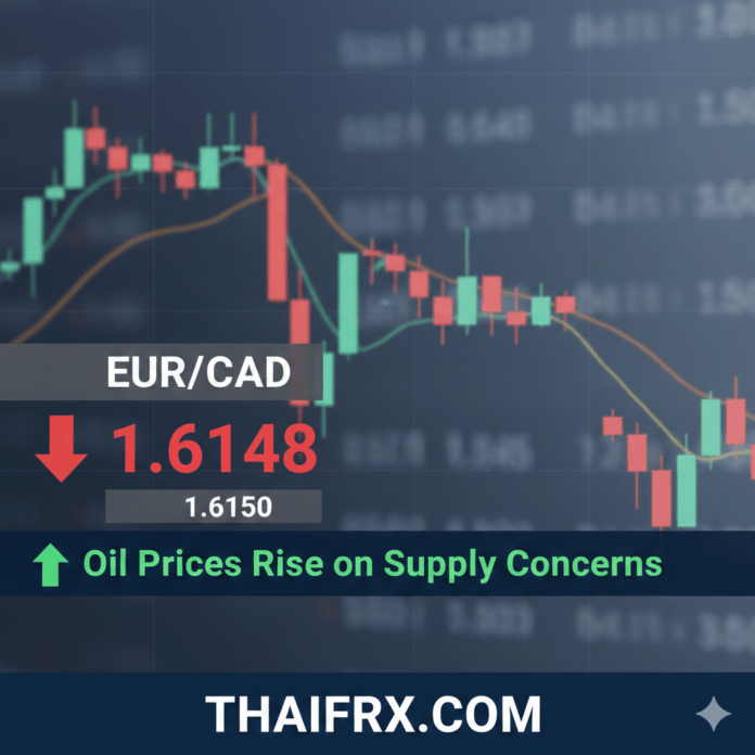 EUR/CAD ร่วงต่ำกว่า 1.6150 ขณะที่ราคาน้ำมันพุ่งสูงขึ้นจากความกังวลด้านอุปทาน