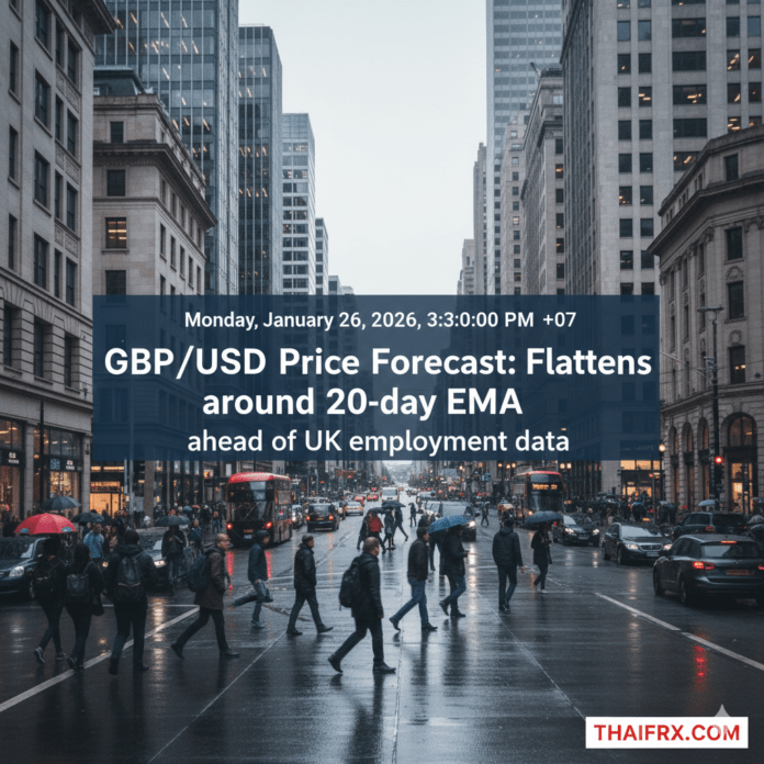 GBP/USD: ทรงตัวเหนือเส้น EMA 20 วัน ก่อนรายงานข้อมูลการจ้างงานสหราชอาณาจักร