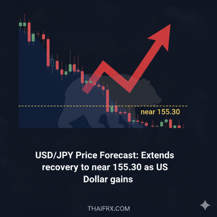 USD/JPY ราคามีการฟื้นตัวอย่างต่อเนื่อง (Extends recovery) โดยขยับขึ้นไปใกล้ระดับ 155.30 ท่ามกลางการแข็งค่าของดอลลาร์สหรัฐฯ