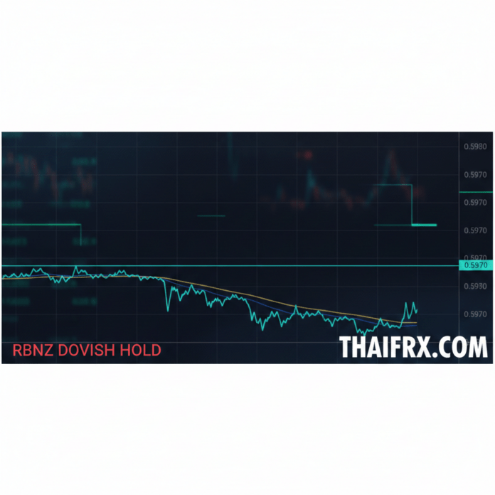 NZD/USD เคลื่อนไหวค่อนข้างนิ่ง (Flat lines) อยู่ที่ระดับประมาณ 0.5970