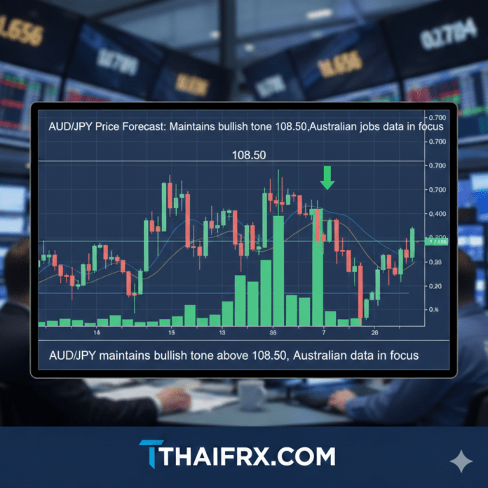 AUD/JPY ราคายังคงรักษาสัญญาณเชิงบวก (Bullish Tone) ไว้ได้ตราบเท่าที่ยังยืนเหนือระดับ 108.50